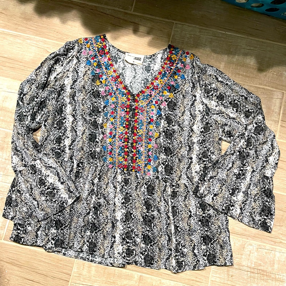 Savanna Jane snake print tunic.